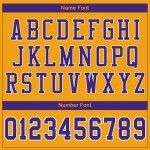 Custom Gold Purple-White Mesh Authentic Football Jersey