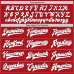 Custom Red White-Gray Bomber Full-Snap Varsity Letterman Two Tone Jacket Custom Red White-Gray Bomber Full-Snap Varsity Letterman Two Tone Jacket