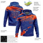 Custom Stitched Royal Orange 3D Pattern Design Torn Paper Style Sports Pullover Sweatshirt Hoodie Custom Stitched Royal Orange 3D Pattern Design Torn Paper Style Sports Pullover Sweatshirt Hoodie