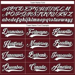 Custom Burgundy White-Black Hockey Lace Neck Jersey Custom Burgundy White-Black Hockey Lace Neck Jersey