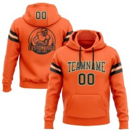 Custom Stitched Orange Black City Cream-Old Gold Football Pullover Sweatshirt Hoodie