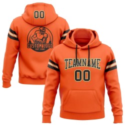 Custom Stitched Orange Black City Cream-Old Gold Football Pullover Sweatshirt Hoodie