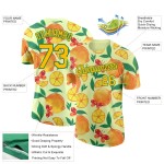 Custom Neon Yellow Yellow-Kelly Green 3D Pattern Design Lemon Performance T-Shirt Custom Neon Yellow Yellow-Kelly Green 3D Pattern Design Lemon Performance T-Shirt