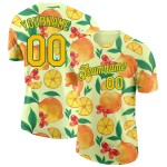 Custom Neon Yellow Yellow-Kelly Green 3D Pattern Design Lemon Performance T-Shirt Custom Neon Yellow Yellow-Kelly Green 3D Pattern Design Lemon Performance T-Shirt