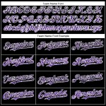 Custom Black Purple-White 3D Pattern Design Abstract Colorful Glittering Dot Authentic Baseball Jersey Custom Black Purple-White 3D Pattern Design Abstract Colorful Glittering Dot Authentic Baseball Jersey