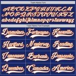 Custom Royal White-Orange Hockey Lace Neck Jersey Custom Royal White-Orange Hockey Lace Neck Jersey