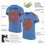 Custom Light Blue Orange-Royal Mesh Authentic Football Jersey Custom Light Blue Orange-Royal Mesh Authentic Football Jersey