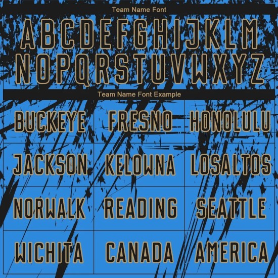 Custom Powder Blue Black-Old Gold Sublimation Soccer Uniform Jersey Custom Powder Blue Black-Old Gold Sublimation Soccer Uniform Jersey