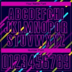 Custom Navy Pink Lines Sublimation Soccer Uniform Jersey