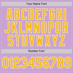Custom Light Purple Gold-White Authentic Baseball Jersey