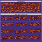 Custom Purple Orange-Black Authentic Raglan Sleeves Baseball Jersey