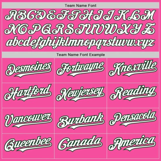 Custom Pink White-Green 3 Colors Arm Shapes Authentic Baseball Jersey