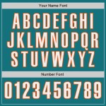 Custom Teal White-Orange Authentic Baseball Jersey