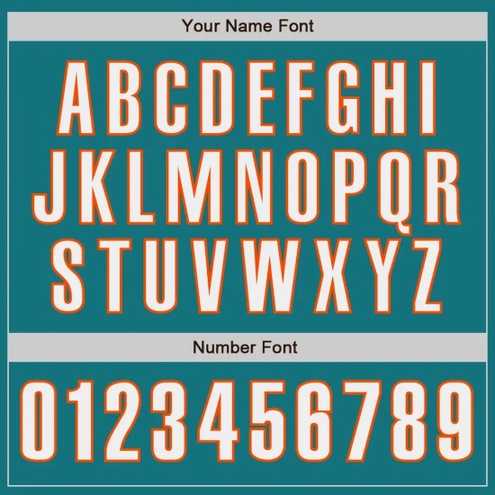 Custom Teal White-Orange Authentic Baseball Jersey